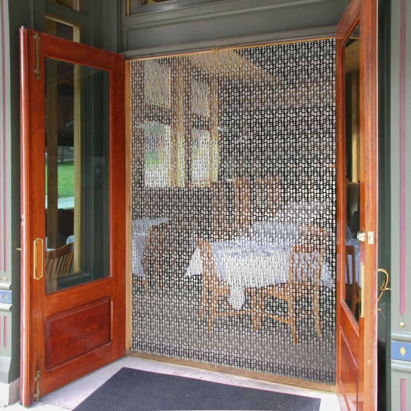 Cortina para puerta de exterior e interior PVC - Marron Beige